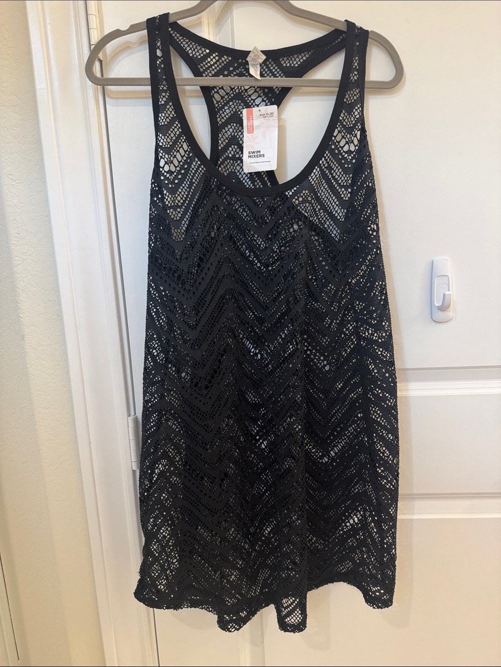 Women's Black Crochet Swimsuit Coverup - NWT